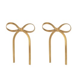 GAOKOXI Bow Drop Dangle Earrings for Women Gold Bow Tassel Earrings Jewelry for Girls Gifts