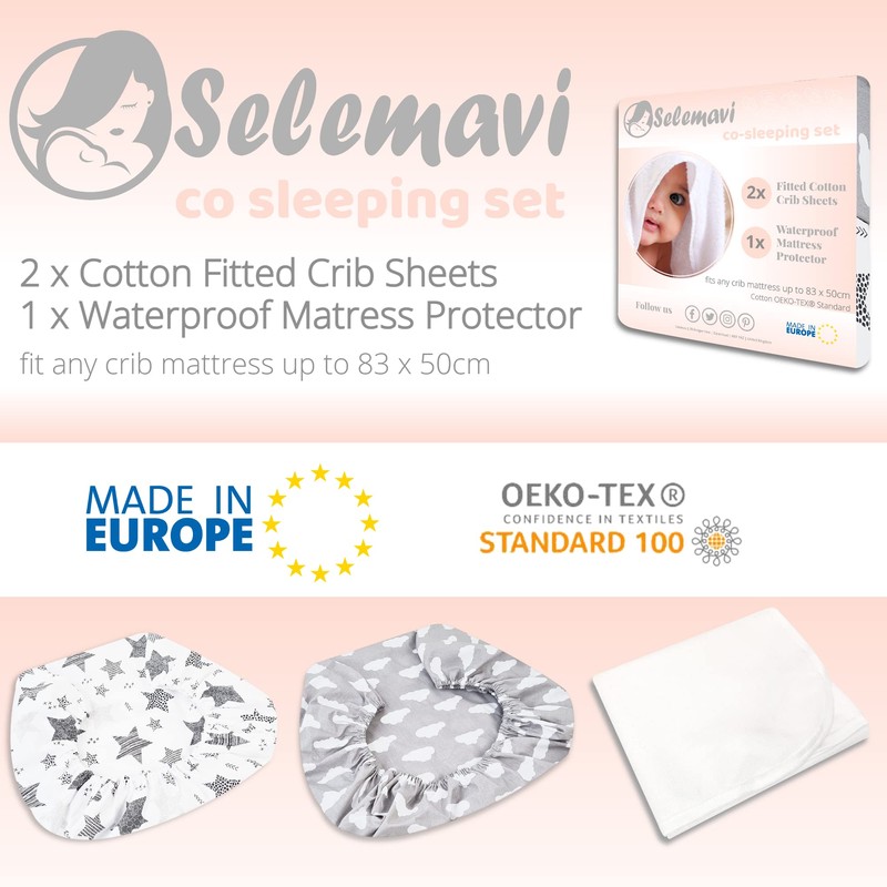 Next to Me Crib Sheets - 3pc Crib Sheets Set