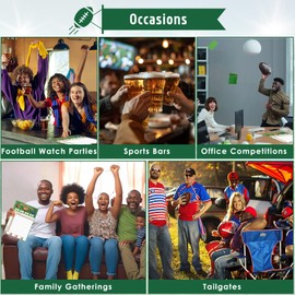 GIURKUU 5 Pcs Football Pool Poster, 11‘' x 16.08'' Football Squares Board 100 Grids, Football Pool Squares Poster, Football Game Party Supplies 2025