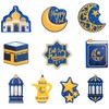 Bojueshaw 30PCS Ramadan Wooden Hanging Decoration - Eco-Friendly Crescent Moon