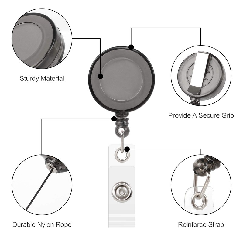 ID Yo-Yo 20 Pieces Multicoloured Key Yo-Yo Card Holder Clips,