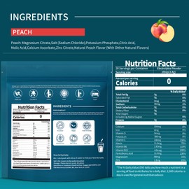 OZENKE Electrolytes Powder Packets, Hydration Packets, Electrolytes Sugar Free, Portable Electrolyte Drink Mix for Rapid Hydration, No Sugar & Low Sodium | 0 Calorie | Peach Flavor | 20 Sticks