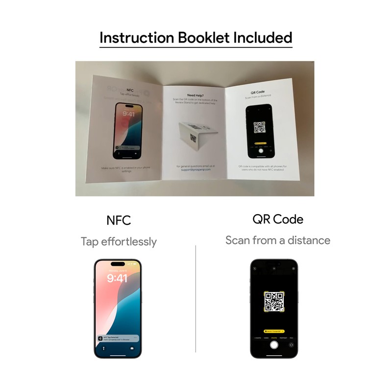 ProsperQR - Google Review Stand - NFC & QR Code,