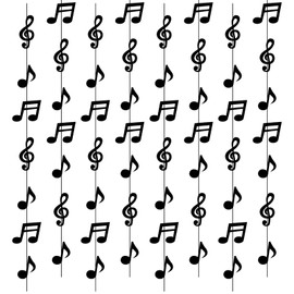 Ymapinc 8pcs Music Themed Party Decorations,Music Decor Banner Musical Notes Hanging Decorations for Wedding Baby Shower Birthday Party Bachelorette Supplies