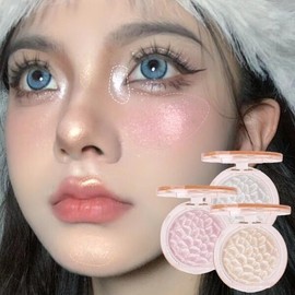 하이라이터 메이크업 팔레트 일루미네이터 파우더 방수성 오래 지속되는 색 페이스 컨투어 Highlighter Makeup Palette Illuminator Powder Waterproof Long-lasting Color Face Contour [01 04]