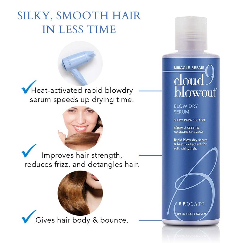Brocato Cloud 9 Blowout Blow Dry Serum, 8.5 Ounce |