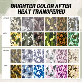 HTVSTD Camo Sublimation Ink Transfer Sheets-12pcs 12 * 10 in Sublimation Transfer Ink Pape for Tumblers Mugs DIY