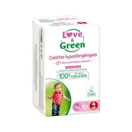 Love & Green Hypoallergenic Panties Pack of 20 Size 4 (8-15kg)