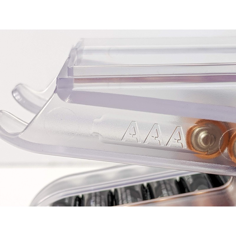 Battery Ladder (TM) Clear AAA Battery Holder/Storage - Vertical Organizer