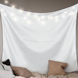 Brand Plain White Tapestry - DIY Tie Dye Projection Screen, Custom Wall Hanging for Bedroom, Living Room, Dorm, Classroom - Extra Large 86x104 Inch