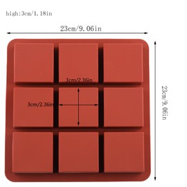 EPYHREHM Square Chocolate Molds Deep Chocolate Bar Mold For Dubai Chocolate Bar Brownie