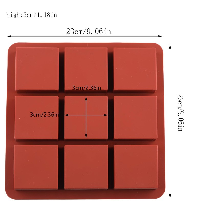 EPYHREHM Square Chocolate Molds Deep Chocolate Bar Mold For Dubai