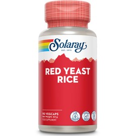 Red Yeast Rice - 90 Vegan Capsules - High Strength Supplement with Monacolin K - Lab Verified - Solaray
