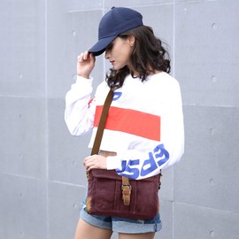 FANDARE Unisex Shoulder Bag Canvas Shoulder Bag Women Men Teacher Bag Laptop Bag for 7.9 Inch Notebook Messenger Bag Envelope Bag Briefcase School Leisure Travel Business Messenger Bag, red, Leisure