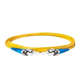 SpeedyFiberTX 2-Pack 300 Feet Duplex Singlemode ST/U to ST/U Fiber Patch Cable, Corning SMF-28 9/125um Ultra Optical Fiber, OS1/OS2 Compatible, Yellow LSZH Cable Jacket