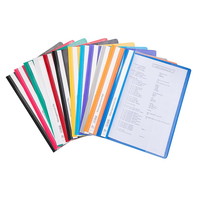 AUTUUCKEE 12 Pcs A4 Document Folder, Modern Plastic Folders with