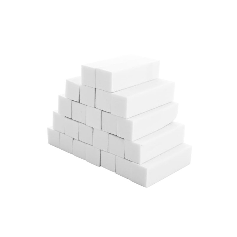 ASelected 24PCS White Nail Buffer Block, Buffer Sanding Block, 20Grit