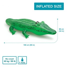 Ezzo Crocodile Pool Float - Inflatable Animal Ride-on - Swimming Water Toys for Kids