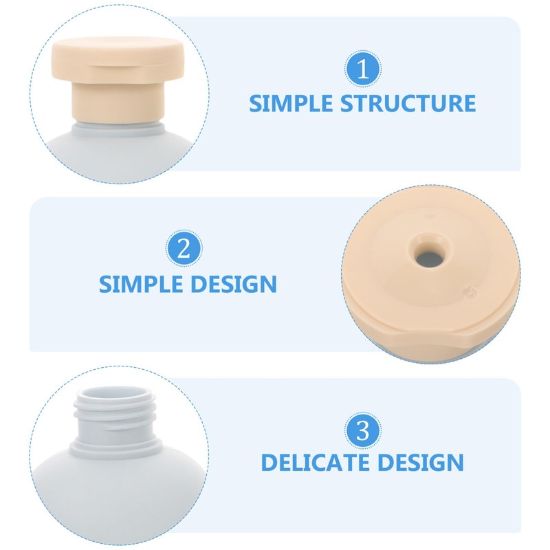 Baluue 2 Pcs Squeeze Bottles with Flip Caps Refillable Plastic