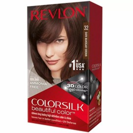 Revlon 2 PACK Revlon Colorsilk Permanent Hair Color 3D Dye #32 DARK MAHOGANY BROWN