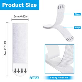 Large Picture Hanging Strips, 12-PairsPicture Canvas Hanger No Nails Photo Frame Stickers for Wall - for Pictures Glass Frames Mirrors Wall Decor and Signs