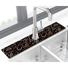 Kitchen Sink Splash Guard Faucet Mat -1 PC Super Absorbent Fast Drying Mat Sink Gadgets-Splash Guard Behind Faucet Drip Catcher for Kitchen, Bathroom,Sink Mat, Dish Drying Mat, Bathroom(23.5" X 5.5" )