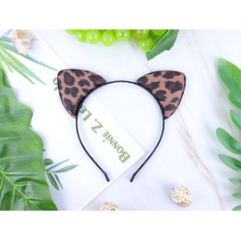 Bonnie Z. Leonardo Fashion Leopard Pattern Cat Ears Headband Brown