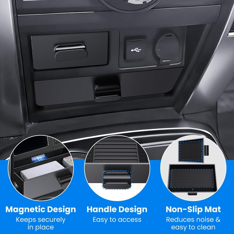DIAMOOKY Upgraded Magnetic Center Console Organizer for Toyota 4Runner 2024