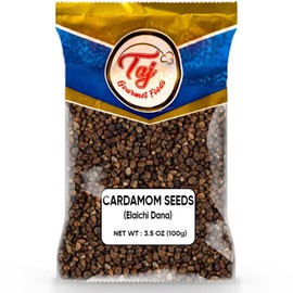 TAJ Pure Cardamom Seeds Decorticated, 3.5oz (100g), Elaichi Dhana, Vegan & Gluten Friendly, GMO Free, Kosher