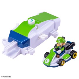 Takara Tomy Drift Tomica Mario Kart Drift Starter Set Luigi & Standard Cart Mini Car Toy for Ages 3 and Up