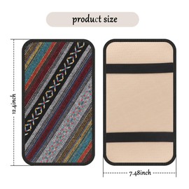 Car Center Console Cover,Boho Car Accessories Car Armrest Box Pad for Comfortable Support,Universal Armrest Cover for Car Truck SUV Center Console,Car Decorations Interior Aesthetic (Armrest cover-A)