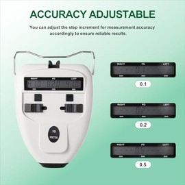 Medidor de distancia pupilar digital óptico LED Pd Meter Pupilómetro Herramienta de medición de distancia interpupilar Equipos oftálmicos con pantalla