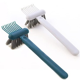 HengKe 2 Pack Home and Salon Use Comb Cleaning Brush Hair Brush Remover 2-in-1 Comb Cleaner with Pick and Bristles Hair Brush Cleaner Tool Rake Comb Cleaner Cleaning Tool for Cleaning Hair Dust