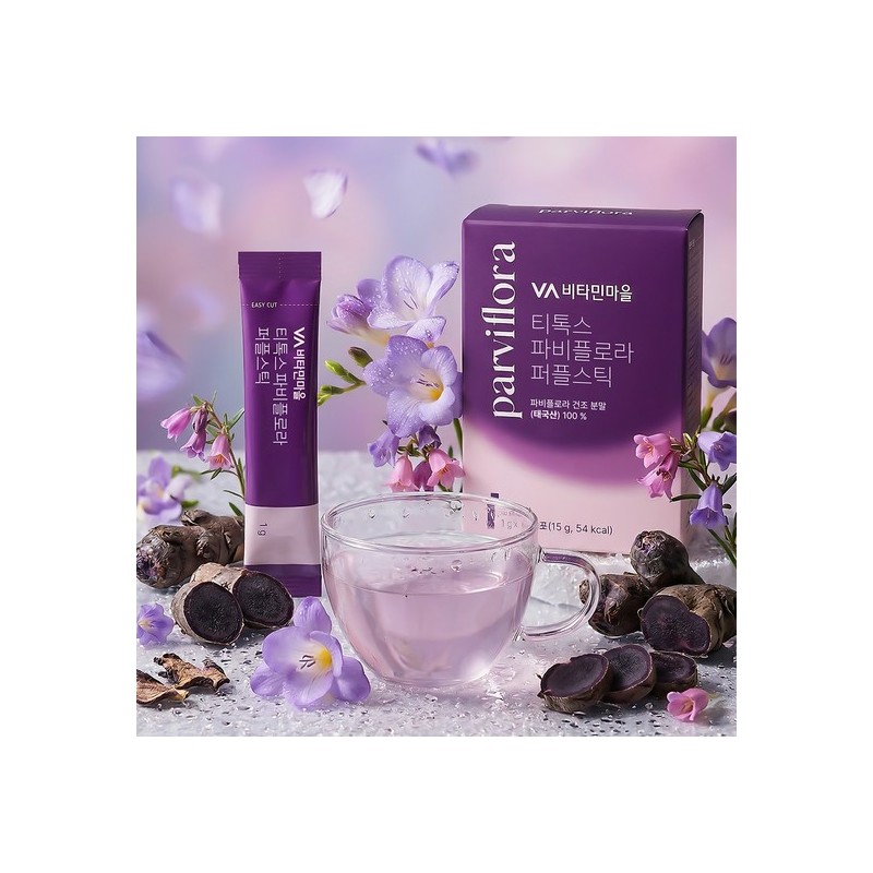 Vitamin Village Teatox Fabiflora 100% Purple Stick 15 packets x