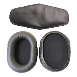 Replacement Ear Pad Compatible with David Clark H10 H10-13S H10-13Y H10-13H H10-40 HBT-30 H10-60 H10-76 H20-10 air Pilot Aviation Aviator Headset (Leatherette Earmuffs+headpad 1 Set)