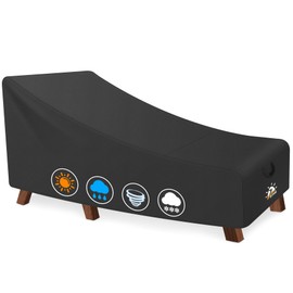 Zettum Outdoor Seating Cover - Waterproof Patio Chaise Cover, 600D Heavy Duty Fade-Resistant For Pool, Lawn Furniture - 68 x 30 x 30 Inch