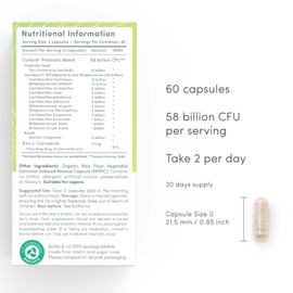 vP Vitality Pro Probiotic Culture® 58 Billion CFU - UK’s First Genuine Third-Party Tested, 14 Strains, 60 Capsules, 30 Day Supply – GMP Manufacturing, Digestive & Gut Health