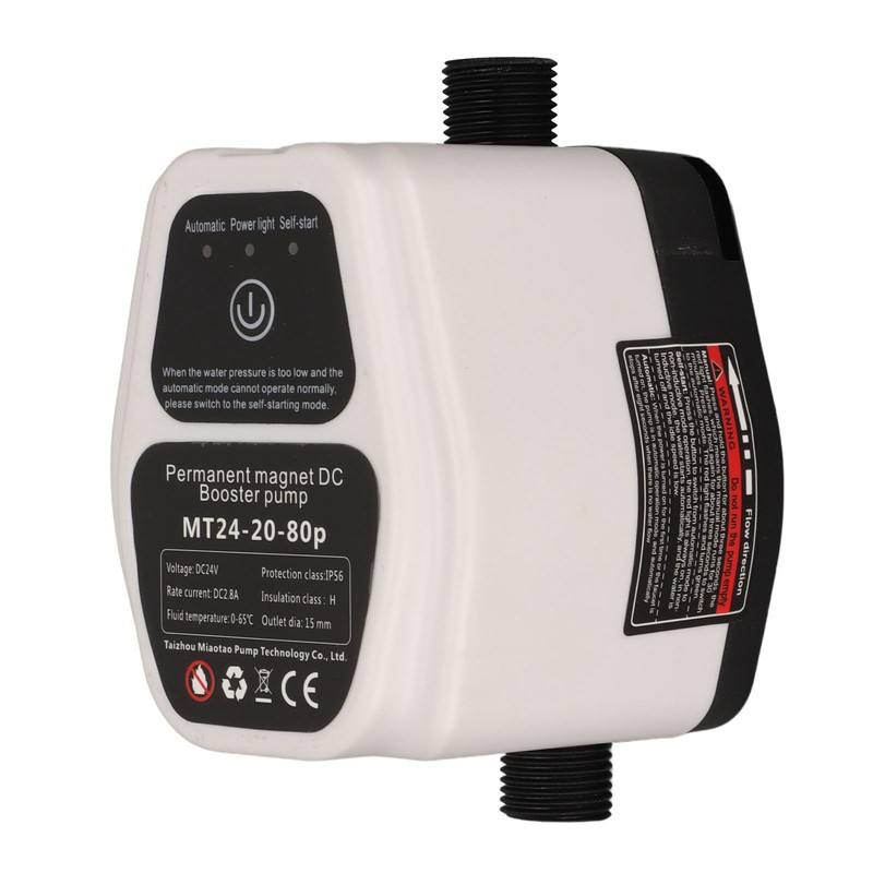 Booster Pump, Automatic Water Pressure Shower Boosting Recirculating Wall Mounted