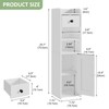 Lomojo Small Bathroom Storage Cabinet with Drawer,7.75L*7.75D*29.6H (White)