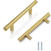 CCHONG 5 Pack Gold Stainless Steel Modern Cupboard Handles (150mm