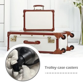 SG Store 2 Sets 60 x 18 mm Luggage Wheels with Spanner Axles Suitcase Replacement Wheels Trolley Suitcase Wheels Rubber Castors Repair Tool Set