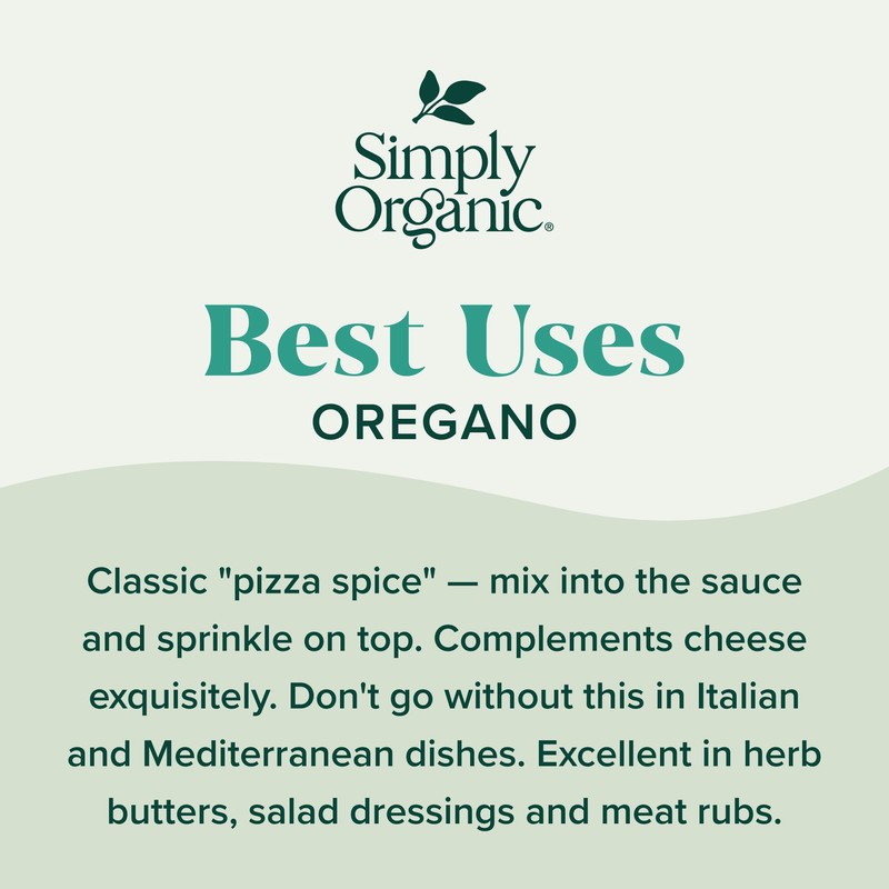 Simply Organic Oregano, .75 oz