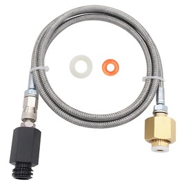 Upgrade Soda Machine Co2 Adapter Hose with High Pressure 60in Stainless Steel Hose,CGA320 to TR21-4 Carbonated Water Soda Maker Co2 Fill Kit Compatible with OneTouch/Jet/Aqua Fizz Soda Maker