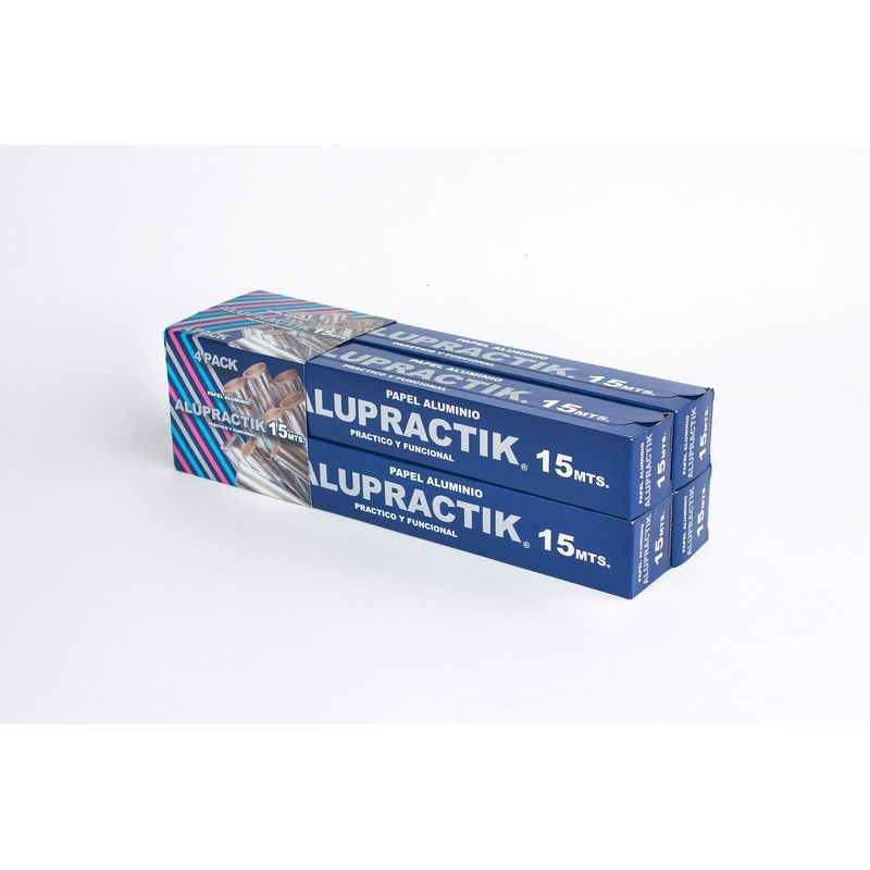 Generica - Alupractik - PAPEL ALUMINIO ALUPRACTIK 15 MTS (4