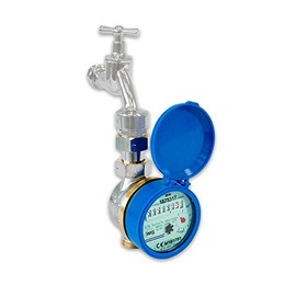 Water Meter for Cold Water Tap - Length 110 mm - 3/4-Inch Connection Thread