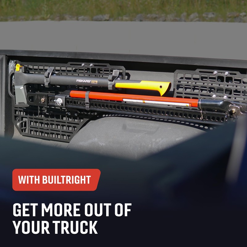 BuiltRight Industries Passenger Side Front Bedside MOLLE Panel Rack System