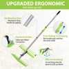 2-in-1 Leaf Grabber Rake, Back Saving Leaf Collector Tool with