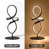 Mayful Modern Table Lamp with LED Spiral Design, Bedside Lamp