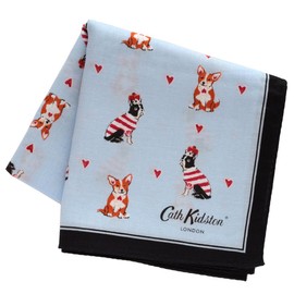 Cath Kidston 001376-0002-02 Large Gauze Handkerchief 22.8 inches (58 cm) ROYAL FRIENDS (Blue) Women's Handkerchief Approx. 22.8 inches (58 cm)
