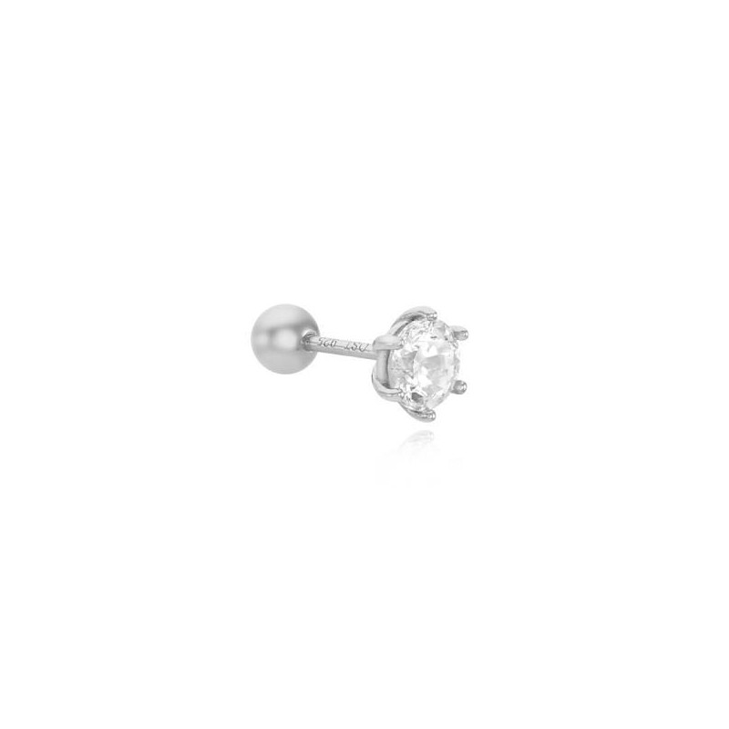 Puremond 5-part 6-prong solitaire 925 silver piercing OTEP24301D plating color